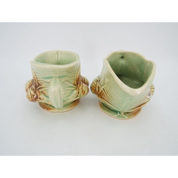 Vintage McCoy Pottery Pine Cone Creamer and Sugar Bowl Set - Picture 4 of 9